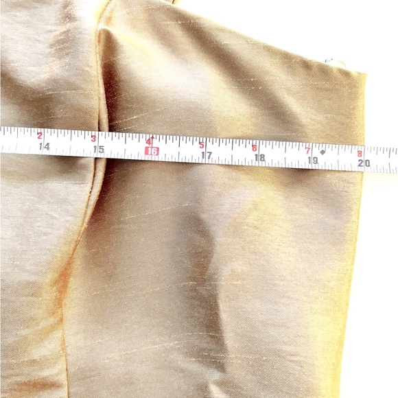 NWOT CACHE’ SATIN CHAMPAGNE MAXI LENGTH FORMAL FULLY LINED FORMAL  DRESS. SZ 16 - Picture 6 of 13